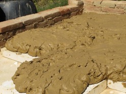 Clay drying in the sun